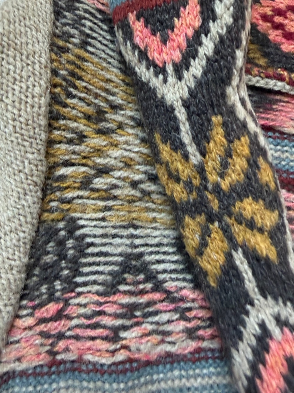 Free People Fair Isle Cardigan M Coastal Grandmother Fisherman Wool - Picture 11 of 15